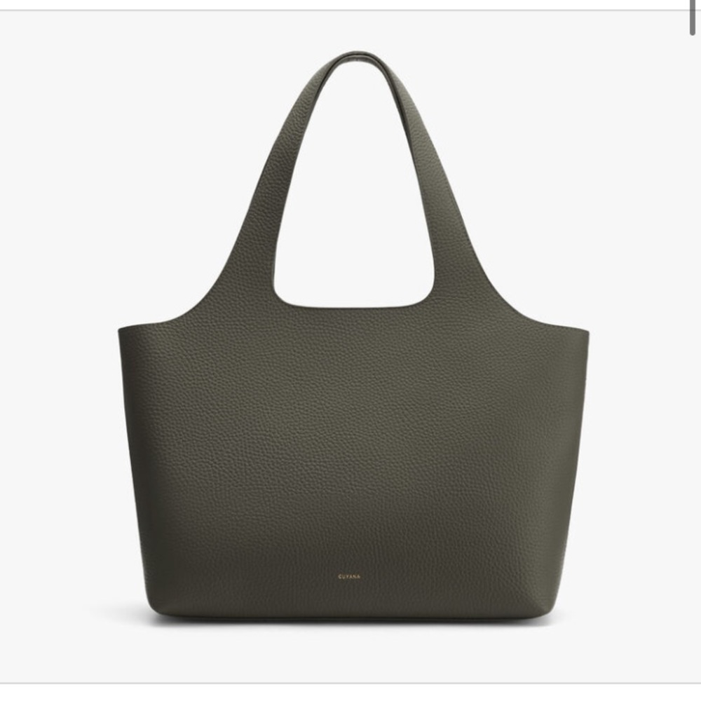 Cuyana system tote Dark Olive 13”
